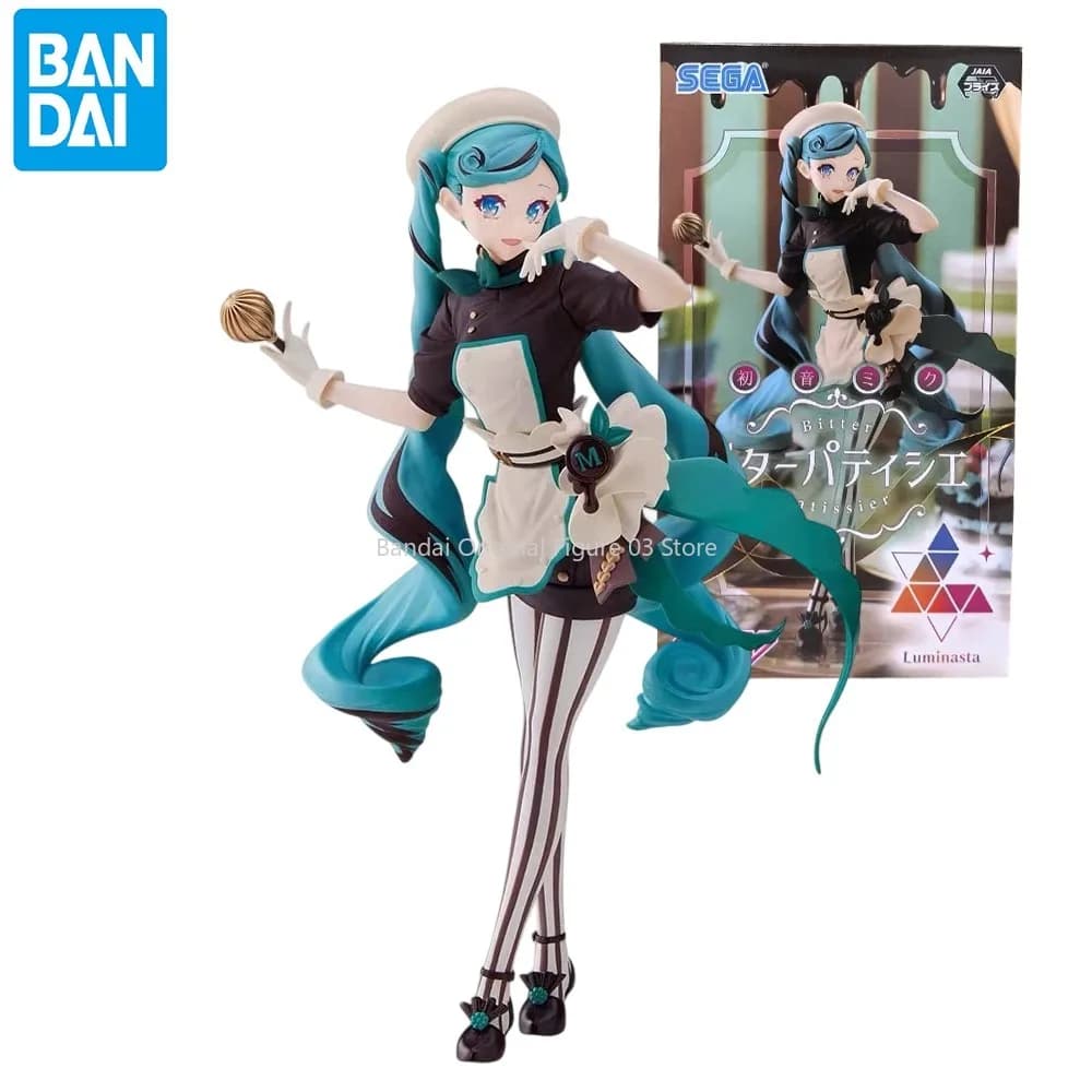 Originale SEGA Vocaloid Anime Figure Hatsune Miku Cioccolato Fondente Pasticceria Chef Modello Da Collezione Bambole Giocattoli Regali per I Bambini Ragazze