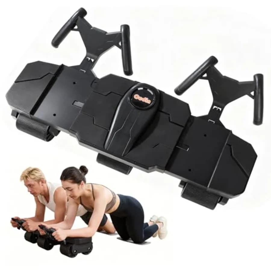 Wheel for Abdominal Partner with Elbow Support - Two-Personal Core Training Tool, Ideal for Couples to Strengthen the Abdominal Muscles