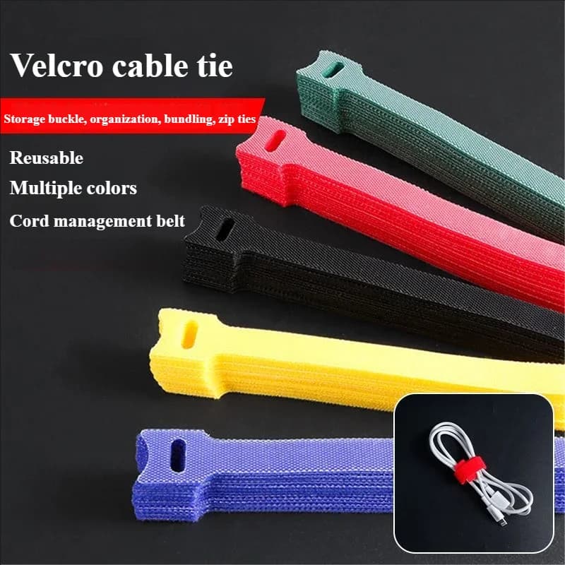 Fascette per cavi rilasciabili Cinghia in nylon resistente e morbido Fascette per cavi in velcro riutilizzabili Strumento per organizzare Nastri autoadesivi in velcro