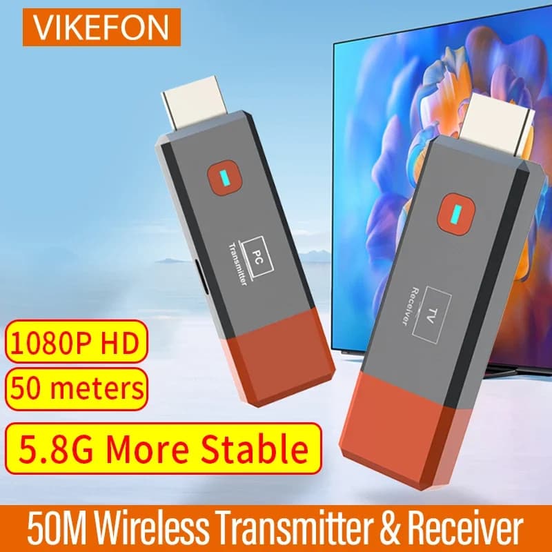 Ricevitore trasmettitore video wireless 50M Extender compatibile HDMI TV Stick Adattatore specchio schermo Interruttore DVD PC al proiettore TV