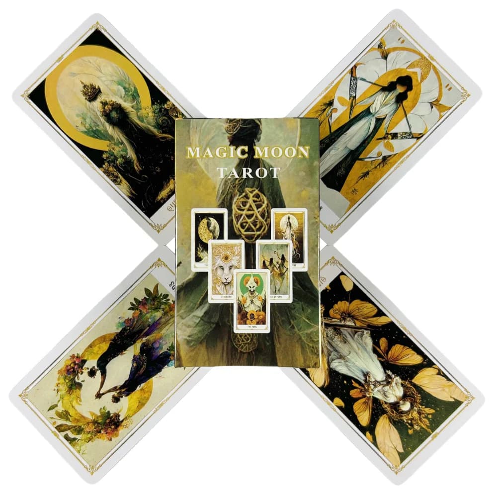 Carte dei tarocchi Magic Moon Un mazzo da 78 Oracle English Visions Divination Edition Borad Playing Games