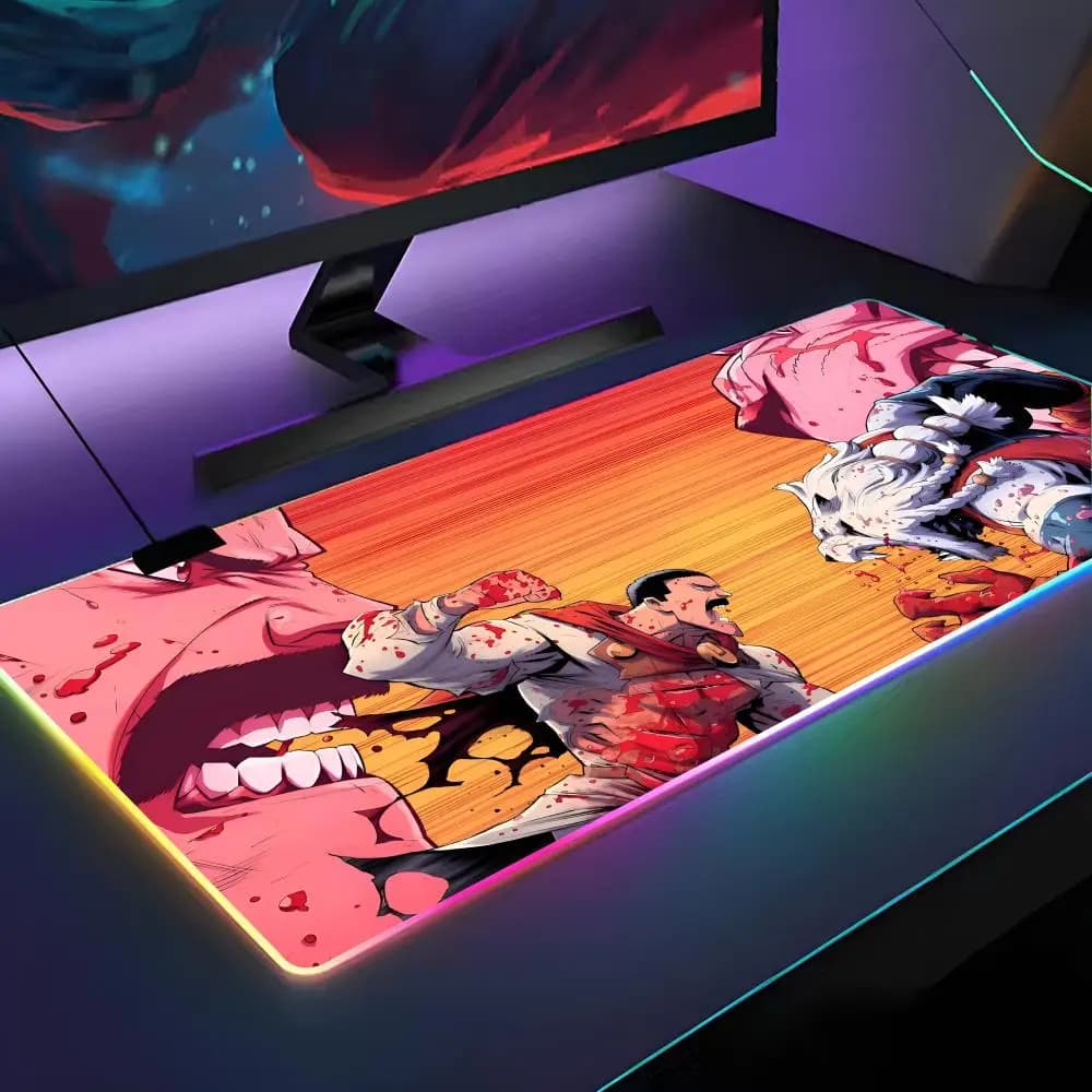 Tappetino per Mouse con Immagini Cartoon I-InvincibleS, Retroilluminazione RGB, per Laptop, Gamer, Computer, Accessori da Gaming