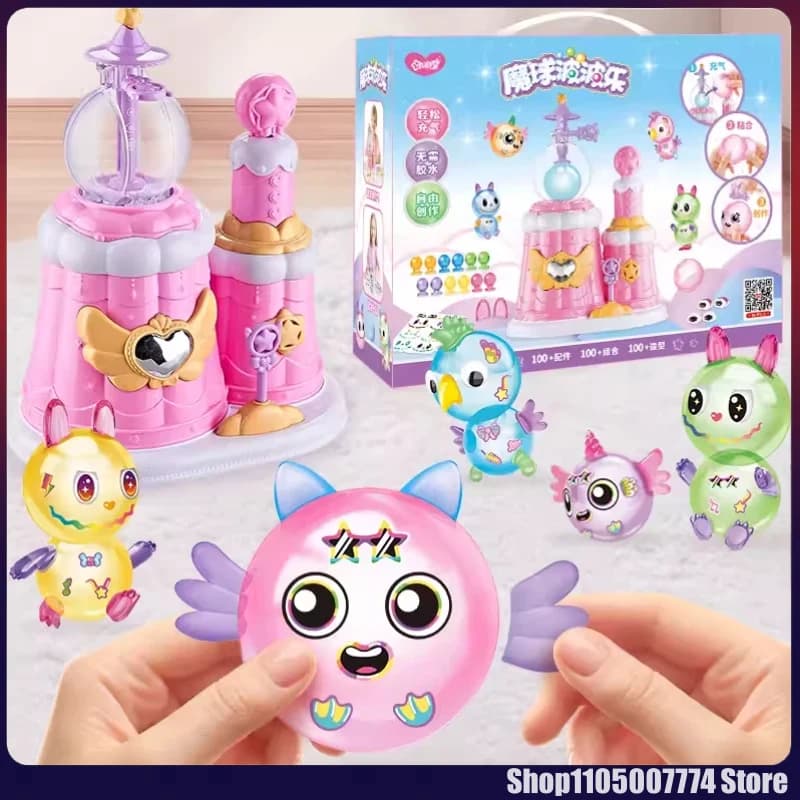 2-8 anni Castello Bambini Magia Magia Musica appiccicosa Palloncino Bobo Gonfiatore Musica appiccicosa Fatta a mano Fai da te Giocattoli educativi per bambini