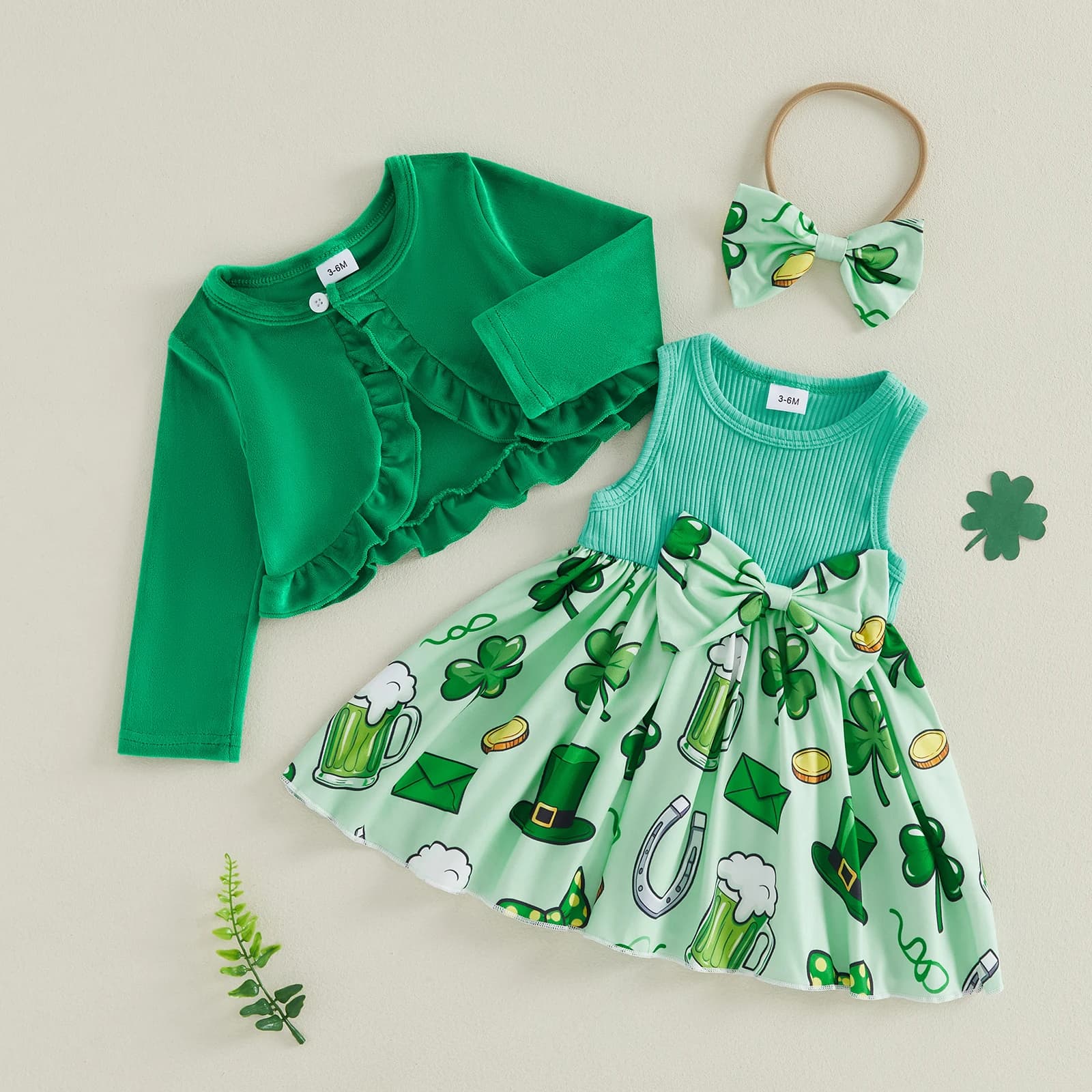 Abbigliamento estivo per neonato, tutina a maniche corte con stampa di dinosauri, pantaloncini a righe e cappello da sole, set da 3 pezzi per bambino