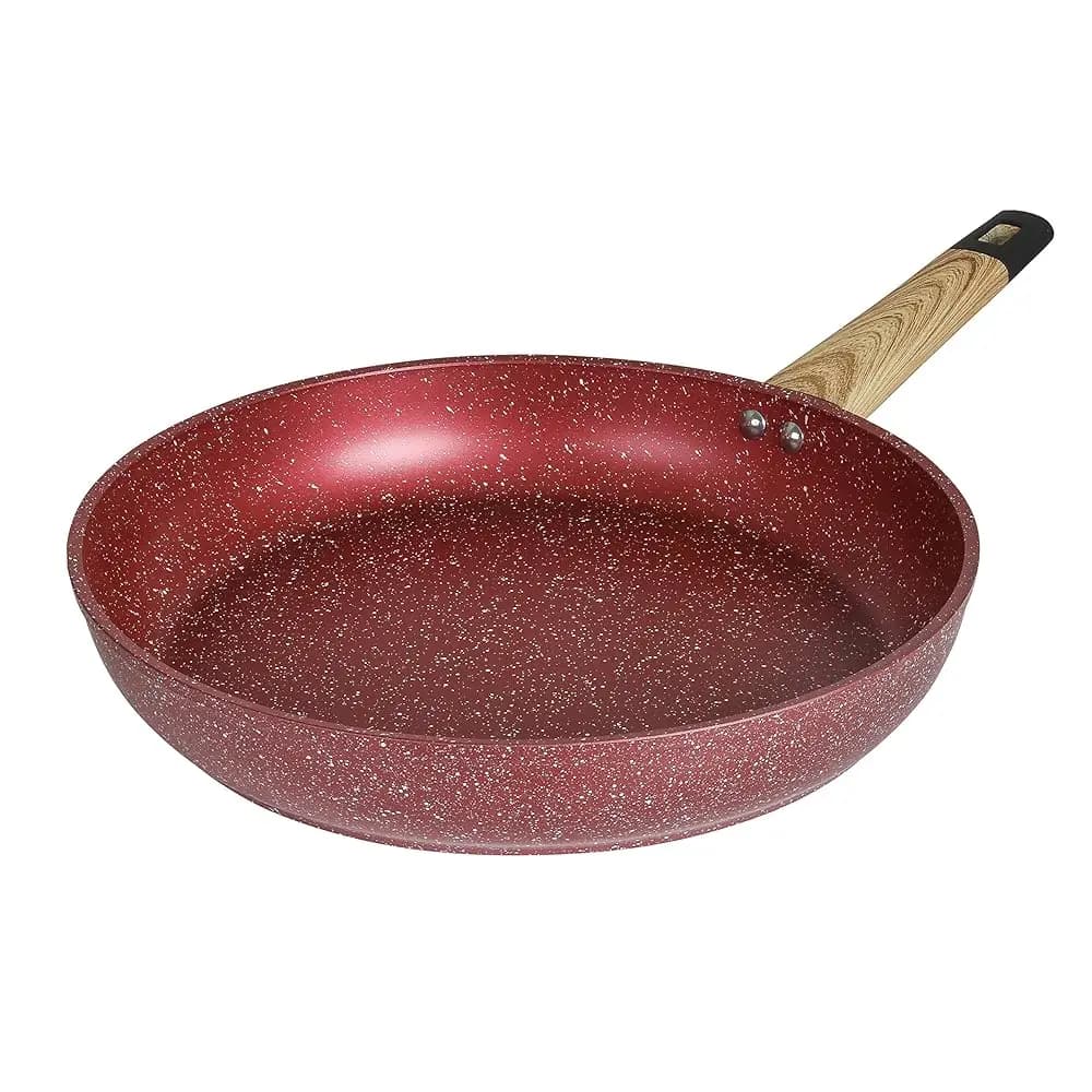 Padella Antiaderente in Granito da 12 Pollici per Omelette (Compatibile con l'Induzione) (Rosso Canyon)