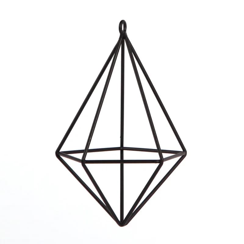 Decoration Hanging geometric Metal Design Air Plant Basket Flower Pot Rack Holder Bracket Home Garden Outdoor Art