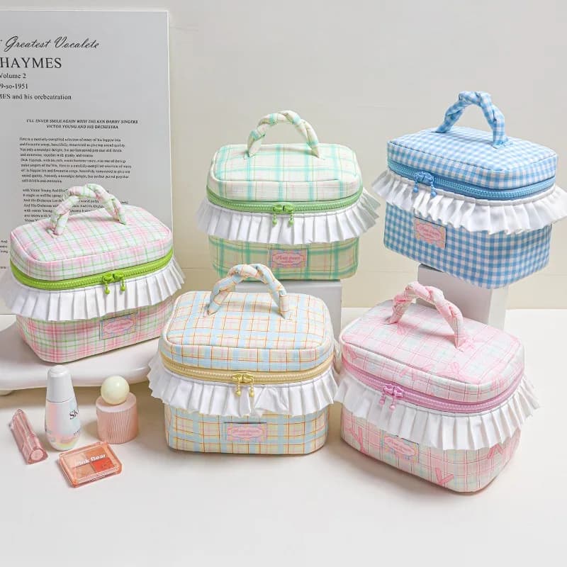 New Cosmetics Storage Bag High-quality Portable Outdoor Portable Storage Bag Small Fresh Lace Versatile Travel Storage Bag