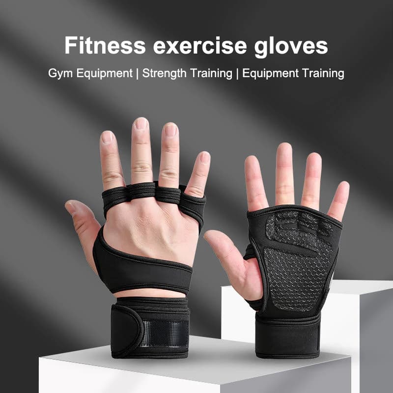1 pair of weight lifting gloves for women fitness sports body building gymnastics protection for hand pulse palm