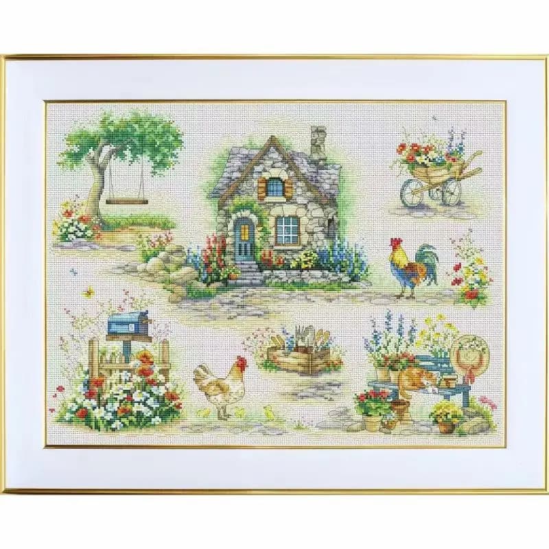 16050A Cross Stitch ONLY FLOSS NO FABRIC NOT Cross-stitch Kit Embroidery Needlework WITHOUT Fabric Homfun Painting Crossing