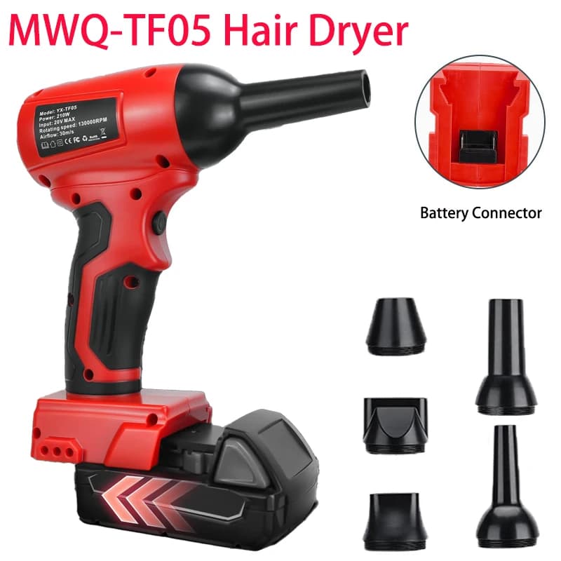 Elettrico Cordless Turbo Ventilatore Violento Ventilatore Palmare Jet Fan Foglia di Neve Polvere Patio Strumenti di Pulizia per Milwaukee 18V Batterie