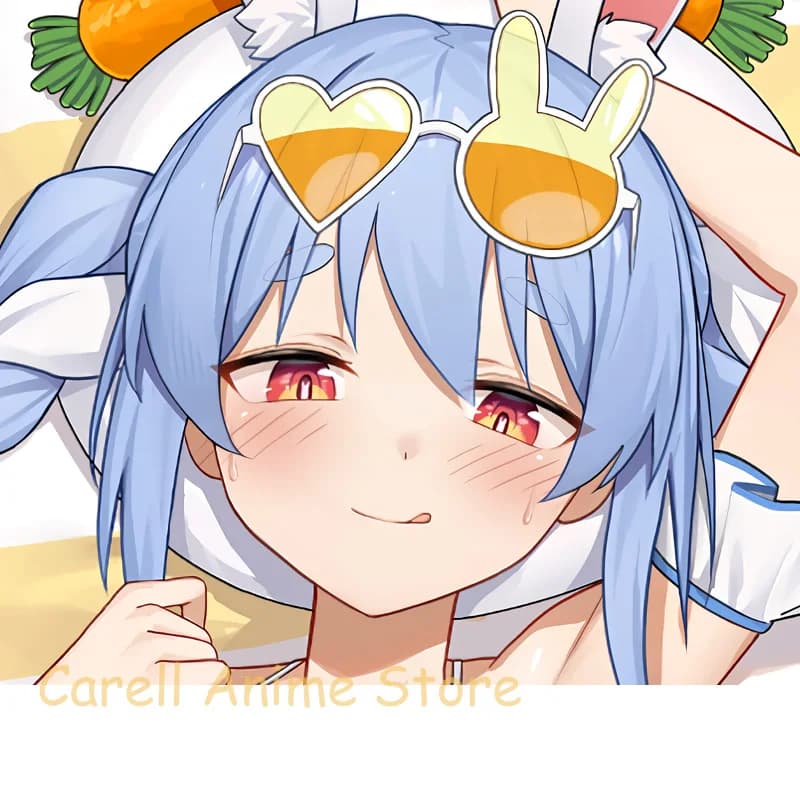Dakimakura Anime Usada Pekora Vtuber Body Pillow Cover Double Sided Print Life size 2WAY Pillowcase