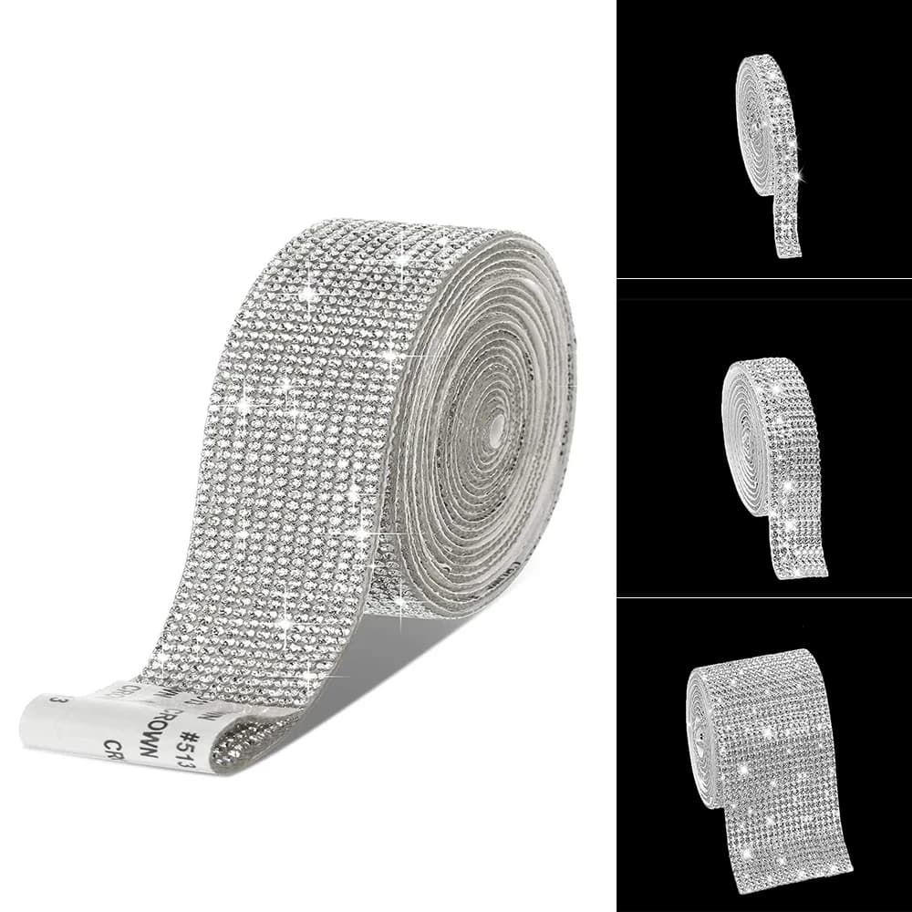 1 Yard autoadesivo strass di cristallo adesivo diamante nastro adesivo fai da te strass per decorazioni per telefoni auto evento fai da te