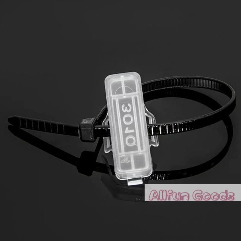 [TG835]100pcs Cable Label Tag Box Transparent Plastic Cable Tie Marker Wire Sign Name Holder Display Identification Seal Case