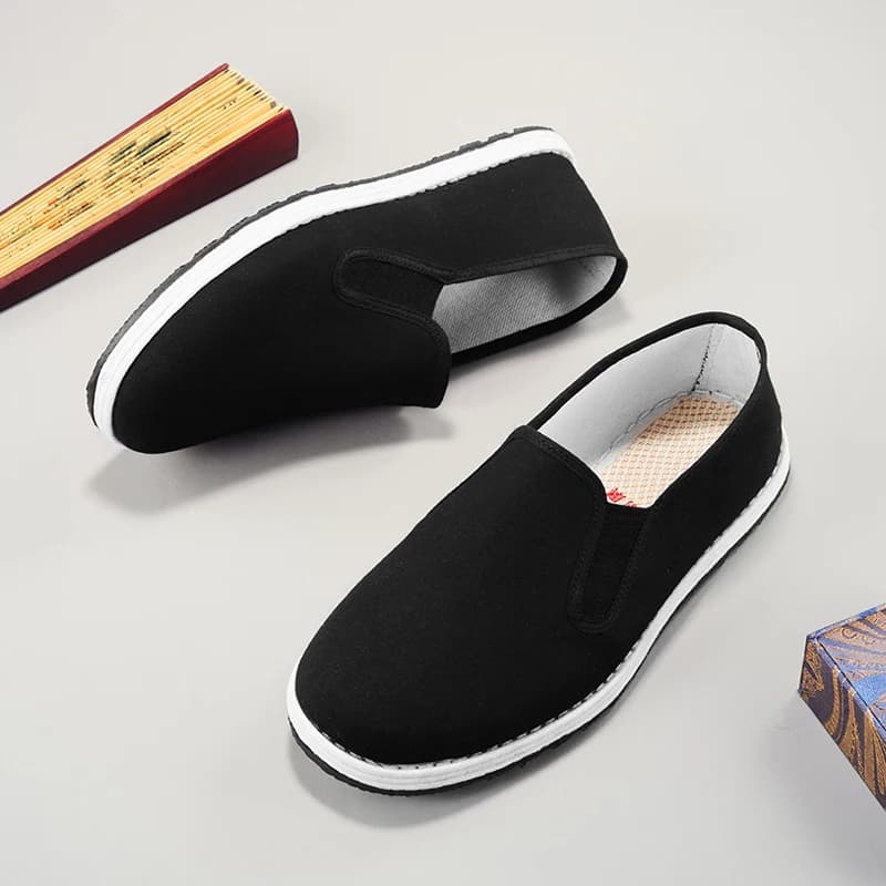 Men Urban Daily Commute Loafers Summer Elastic Woven Fabric Soft Foam Insole Wearproof Indoor Leisure Casual Footwear
