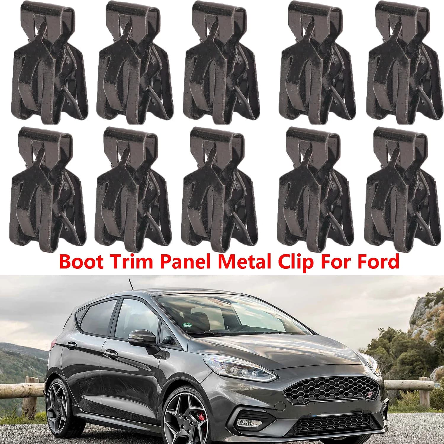 Per Ford Mondeo MK3 S-MAX MK1 C-MAX MK1 Boot Trim Panel morsetti in metallo morsetti vano di carico a colonna laterale 1490222 W710488-S307