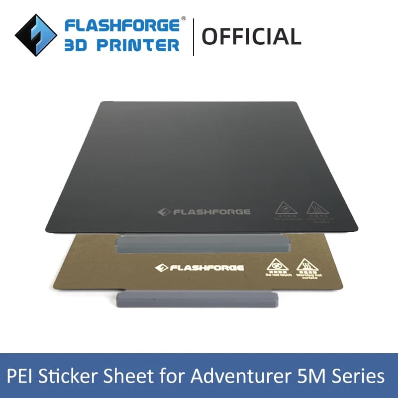 Flashforge PEI Sticker Sheet Platform for Adventurer 5M & 5M Pro Build Bed 3D Printer Parts Accessory