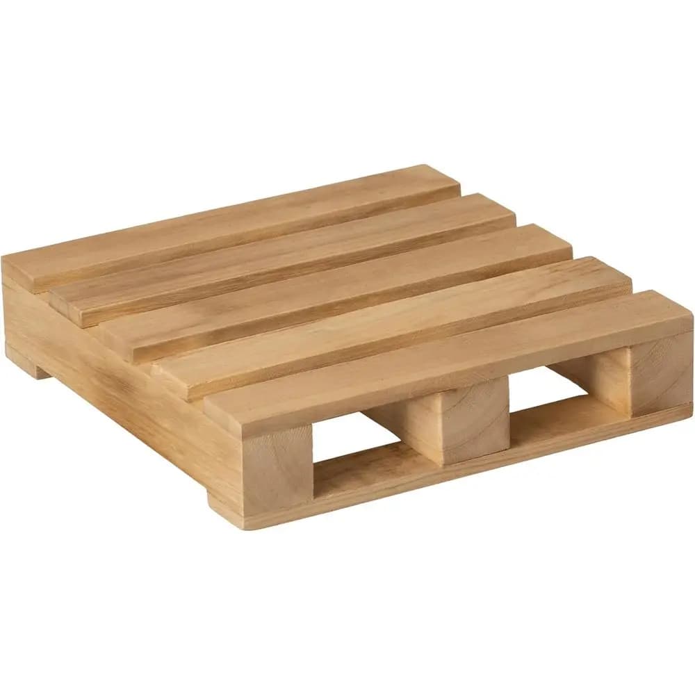13 Inch Rustic Wooden Pallet Display Natural Wooden Riser For Home Decoration Tabletop Candele or dessert Plant P
