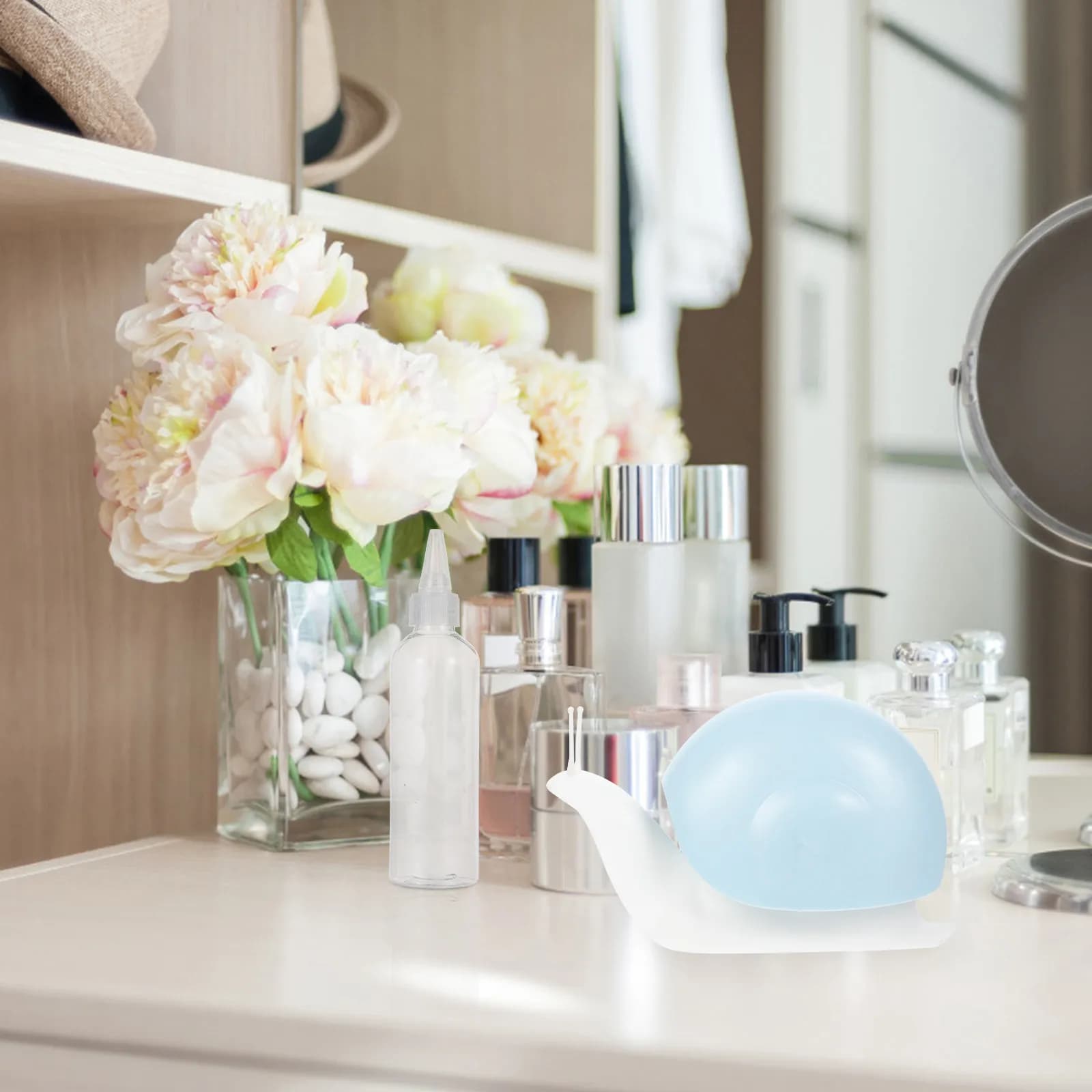 Dispenser di Sapone Liquido a Forma di Lumaca per Lavaggio Mani, Shampoo, Bagnoschiuma, Detergente Viso, Contenitore per Lozione, Design Moderno per Bagno