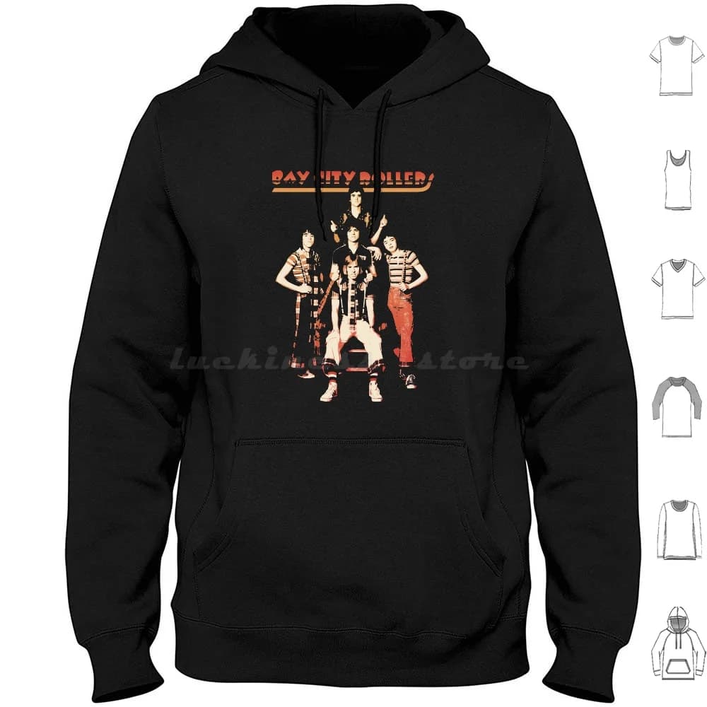 Felpa con cappuccio Bay City Rollers in cotone a maniche lunghe Bay City Rollers Bay City Rollers Glam Music