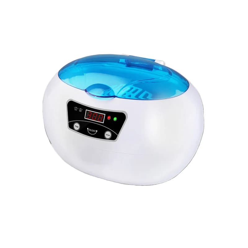600ml SS 304 Dental Ultrasonic Cleaner Surgical Instrument Bathroom Sonicator Small Jewel Cleaning Machine