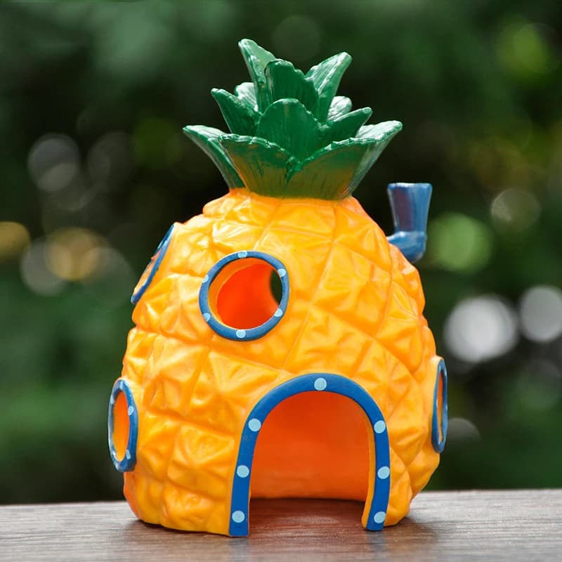 1 Pc Resin Pineapple House Fish Tank Decoration Fish Tank Landscape Decoration Home Aquarium Decoration Landscape Accessories