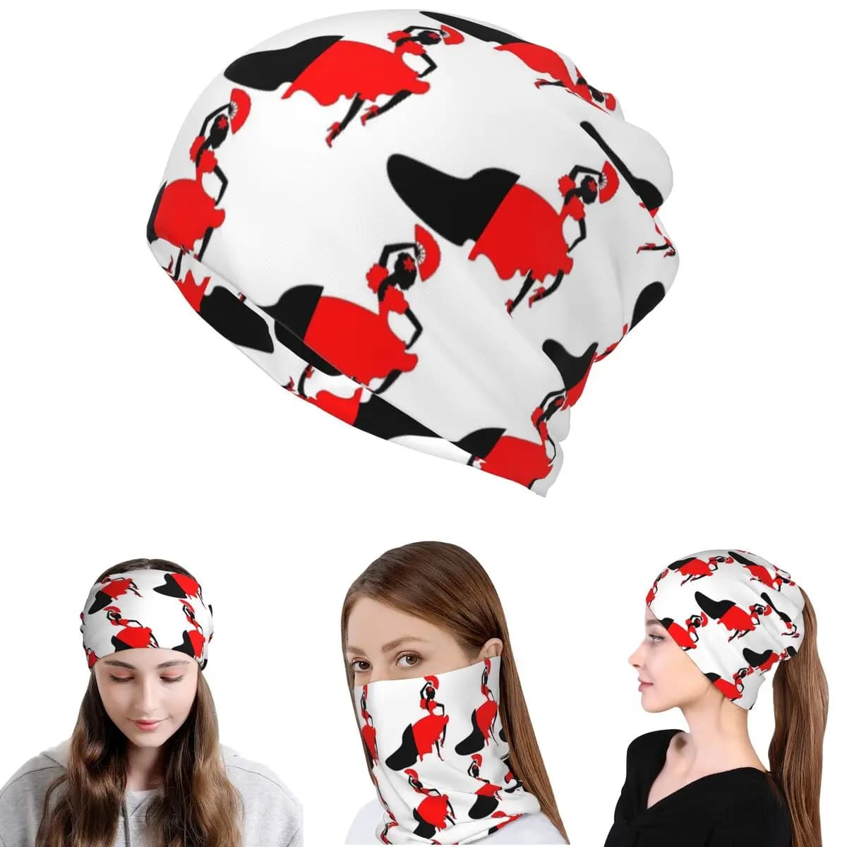 Sciarpa multifunzione con bandana Ole Bandana per ballerini di flamenco, maschera per il viso, berretto per uomo e donna, lavabile