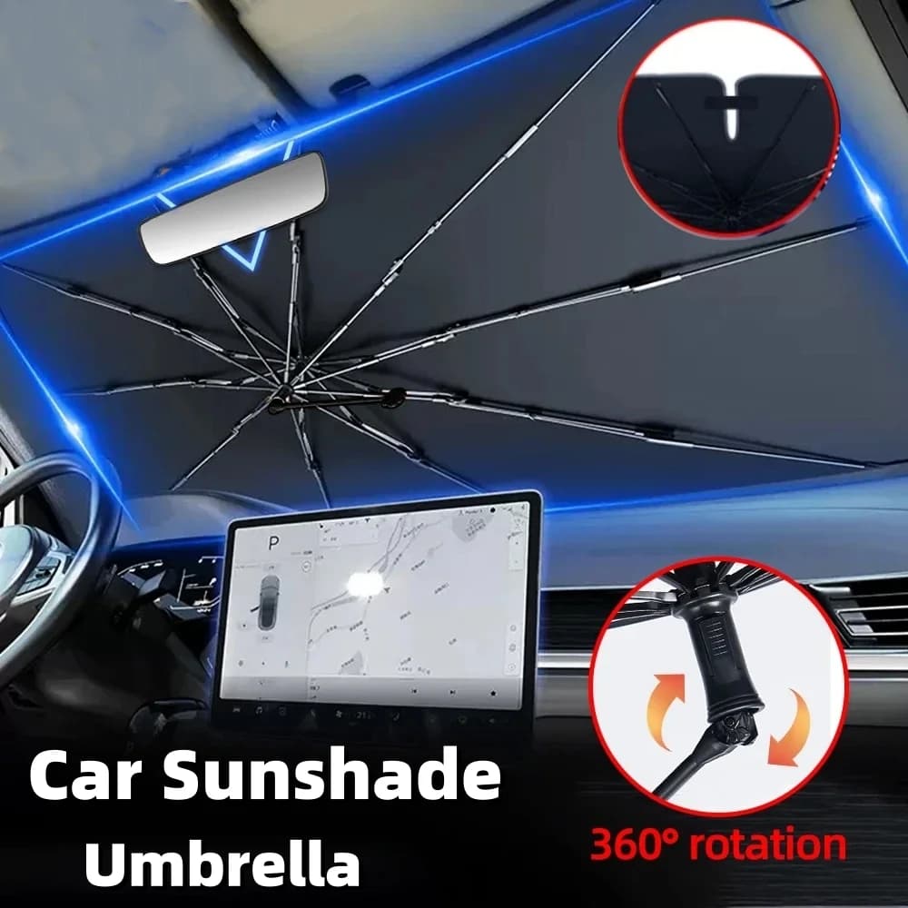 Ombrello parasole per auto Copertura protettiva per vetro lunotto anteriore aggiornato Copertura parasole per auto Protezione per parabrezza per auto Accessori auto