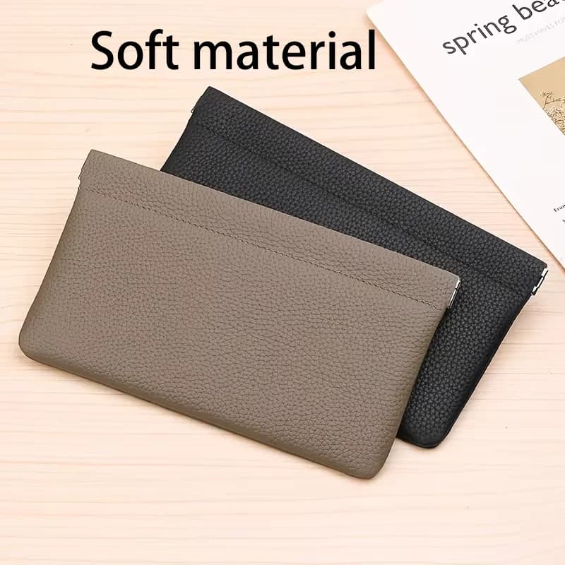 Borsa portaoggetti in pelle PU per portafoglio lungo passaporto porta documenti patente di guida cavo dati borsa cosmetica per donna uomo
