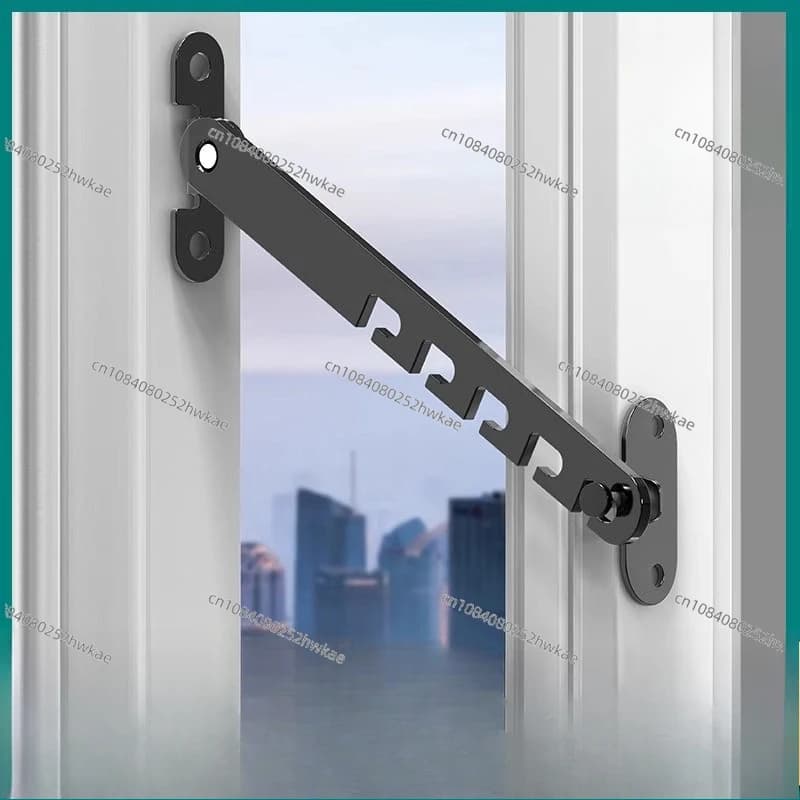 Nuovo limitatore per finestra interna Fermo Posizione Tappo a battente Vento Brace Porta di sicurezza domestica Finestre Blocco a ghigliottina Protezione di sicurezza per bambini