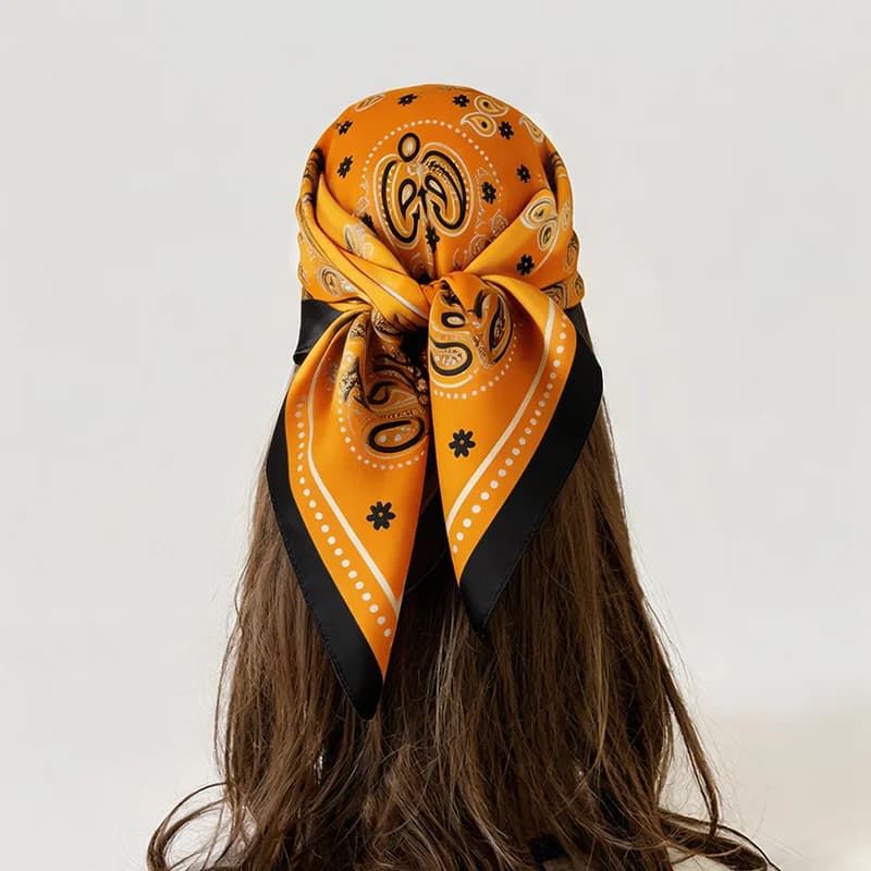 Sciarpa stampata, Turbante, Hijab, Foulard quadrato da donna, Fazzoletto, Bandana, Sciarpa da collo, Fascia per capelli, Sciarpa, Coprispalle antivento di lusso