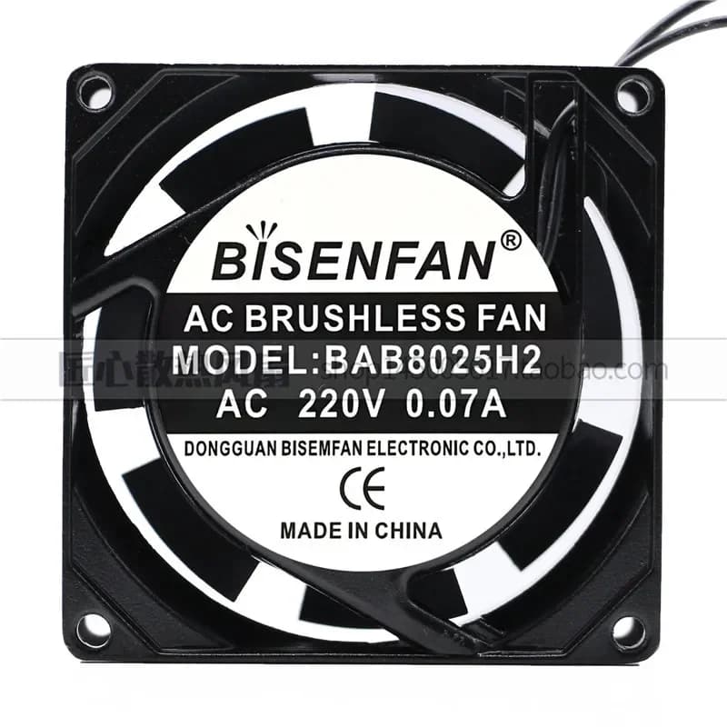 Cooling Fan for BISENFAN BAB8025H2 AC 220V 0.07A 80x80x25mm