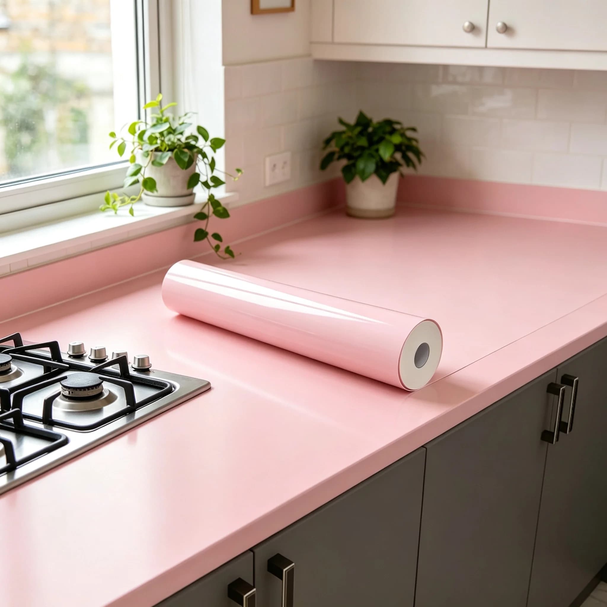 6M Peel And Stick Plain Gloss Pearl PVC Contact Paper Waterproof Self Adhesive Wallpaper for Wardrobe Kitchen Table Drawer Decor