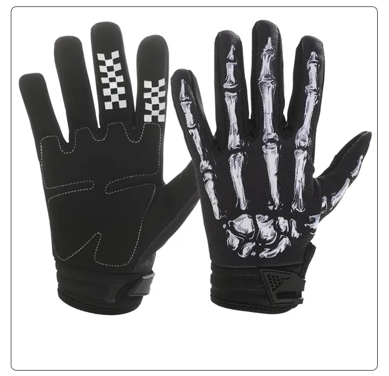 Guanti da moto con teschio per uomo e donna, guanti DH MX per mountain bike fuoristrada per sport all'aria aperta