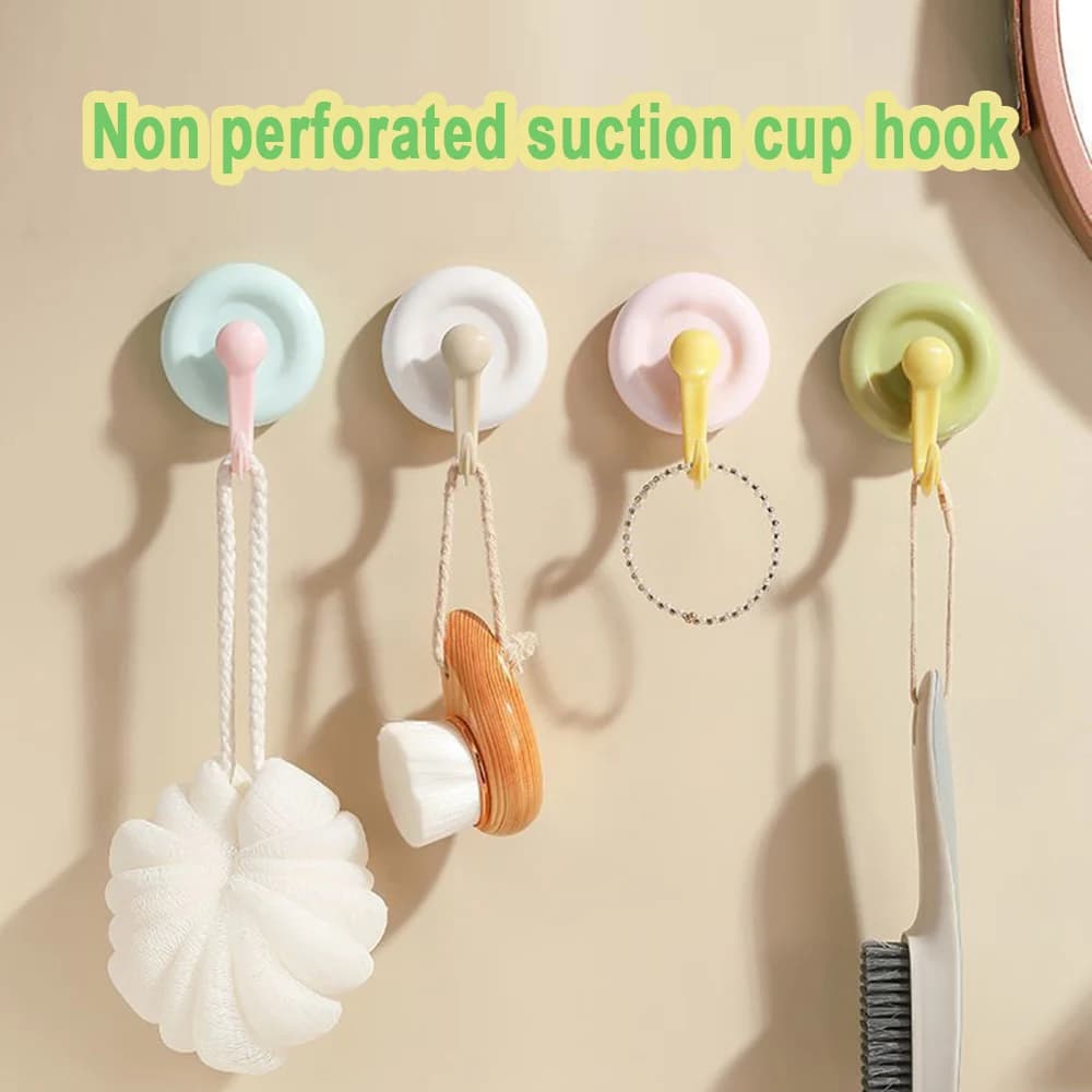 High aesthetic suction cup hook, no punching and strong load-bearing, multifunctional hook for kitchen and bathroom
