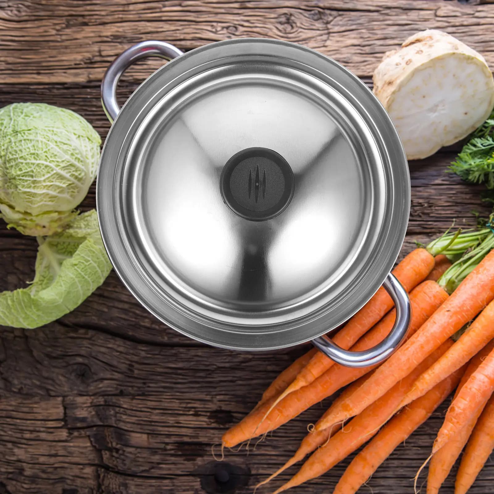 Universal Stainless Steel Lid Multipurpose Metal Pot Cover Replacement Lid for Frying Pan Skillet Seasoning Pot Oil