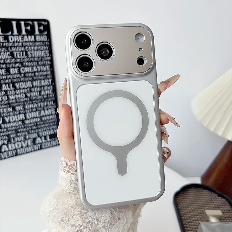 High Quality Luxury Metal Frame Protection Suitable For Magsafe Phone Case For IPhone 18 Pro Max 16 15 17 Shockproof Phone Case