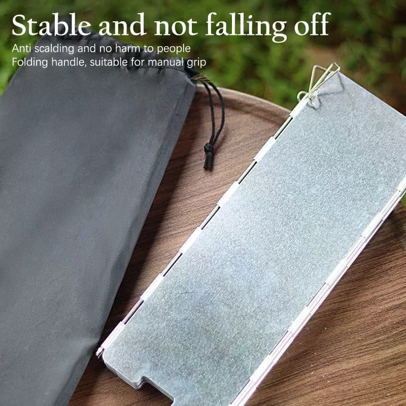 Windscreen for camping stove, wind protection for gas stove, picnic and camping