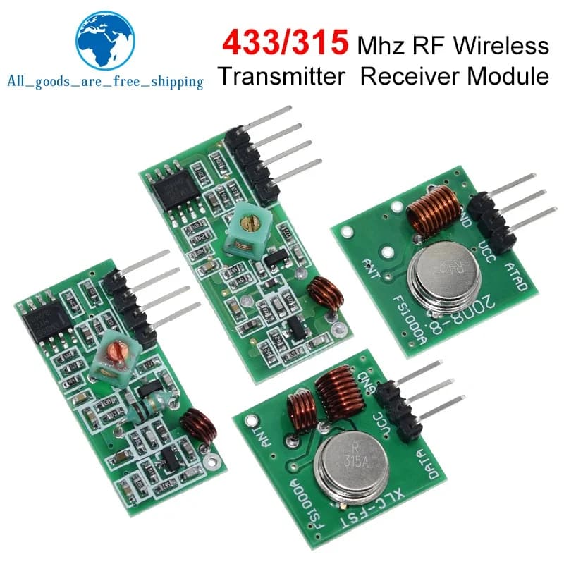 TZT Elettronica Intelligente 433 Mhz Trasmettitore RF e modulo ricevitore kit di collegamento Per arduino/ARM/MCU WL fai da te 315 MHZ/433 MHZ wireless