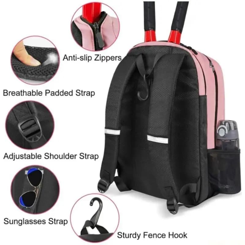 U2JB Tennis Racket Bag Tennis bag for sports badminton Tennis bag for 2 rackets