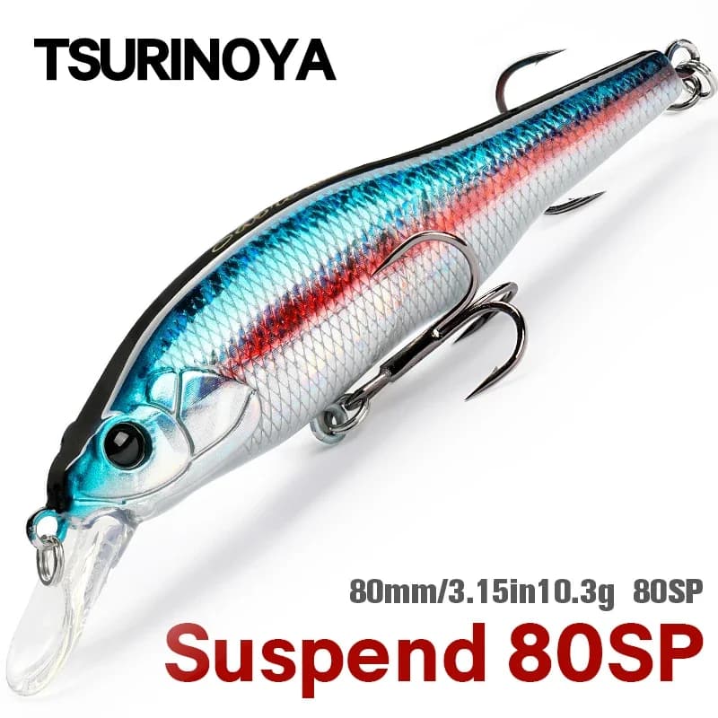 80mm 10.3g 80SP sospensione Minnow Fishing Lure Sabre Long Casting artificiale Hard Bait professionale Bass Pike Jerkbait
