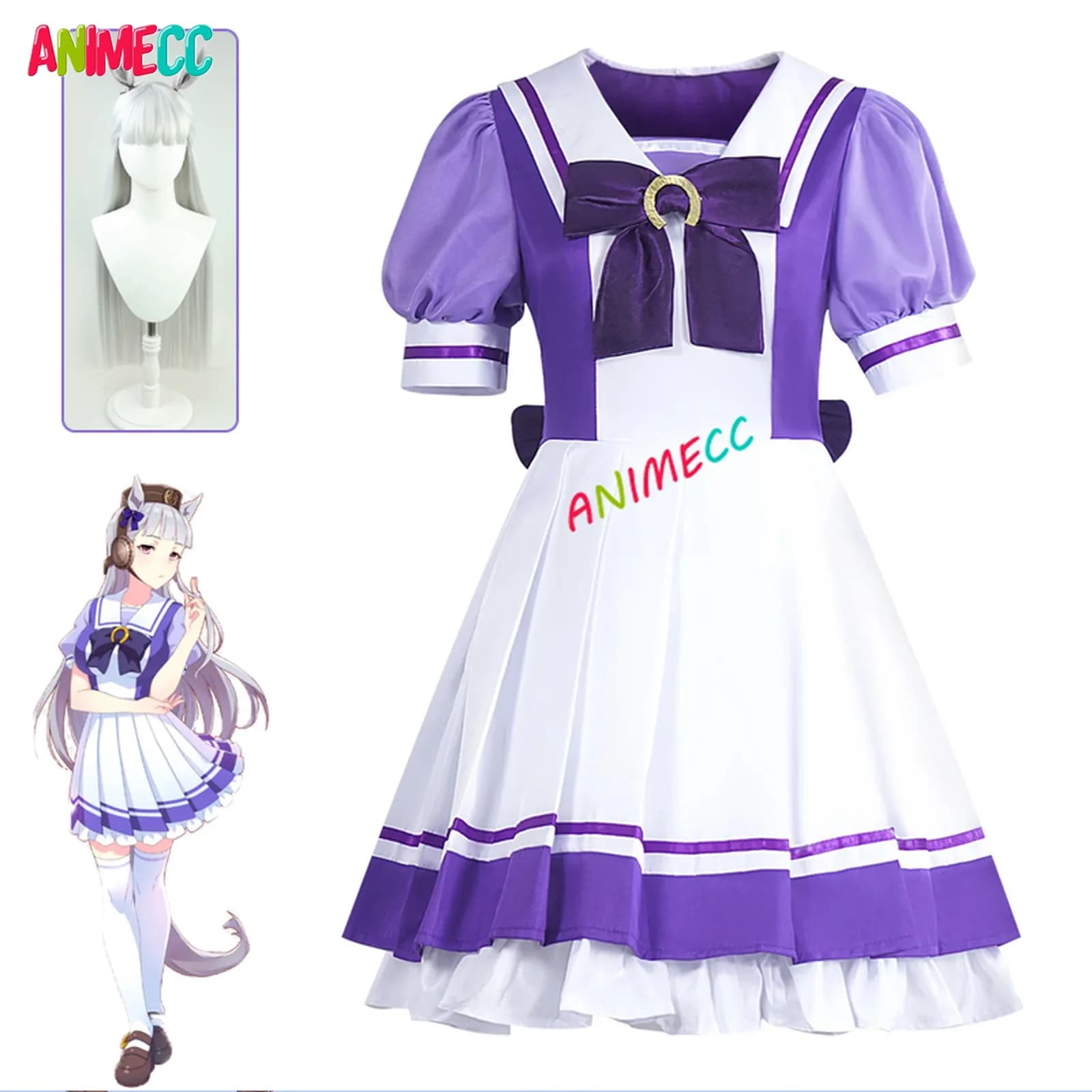 ANIMECC IN MAGAZZINO Mejiro McQueen Toukai Teiou Gold Ship Cosplay Costume Uma Musume School uniform Plus Size Halloween for women