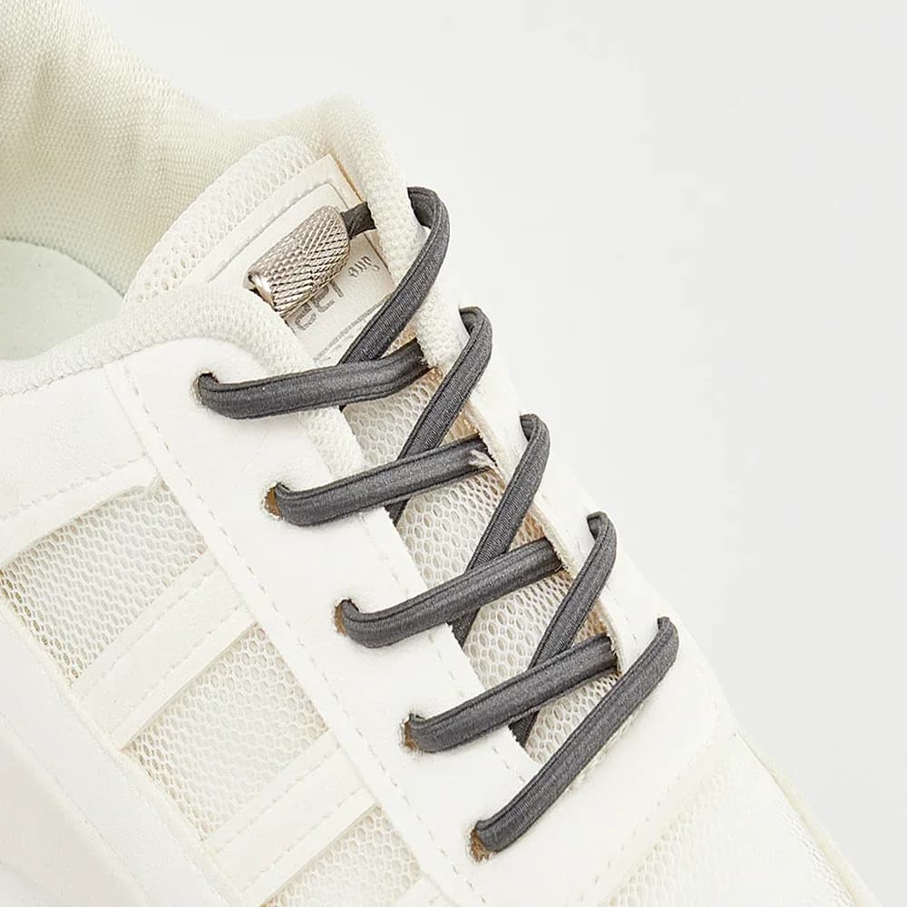 round Elastic Shoelaces for Sneakers No-Tie Tennis Shoe Laces with Rubber Band for Kids & Adults Easy Slip-On Shoelace Accessory