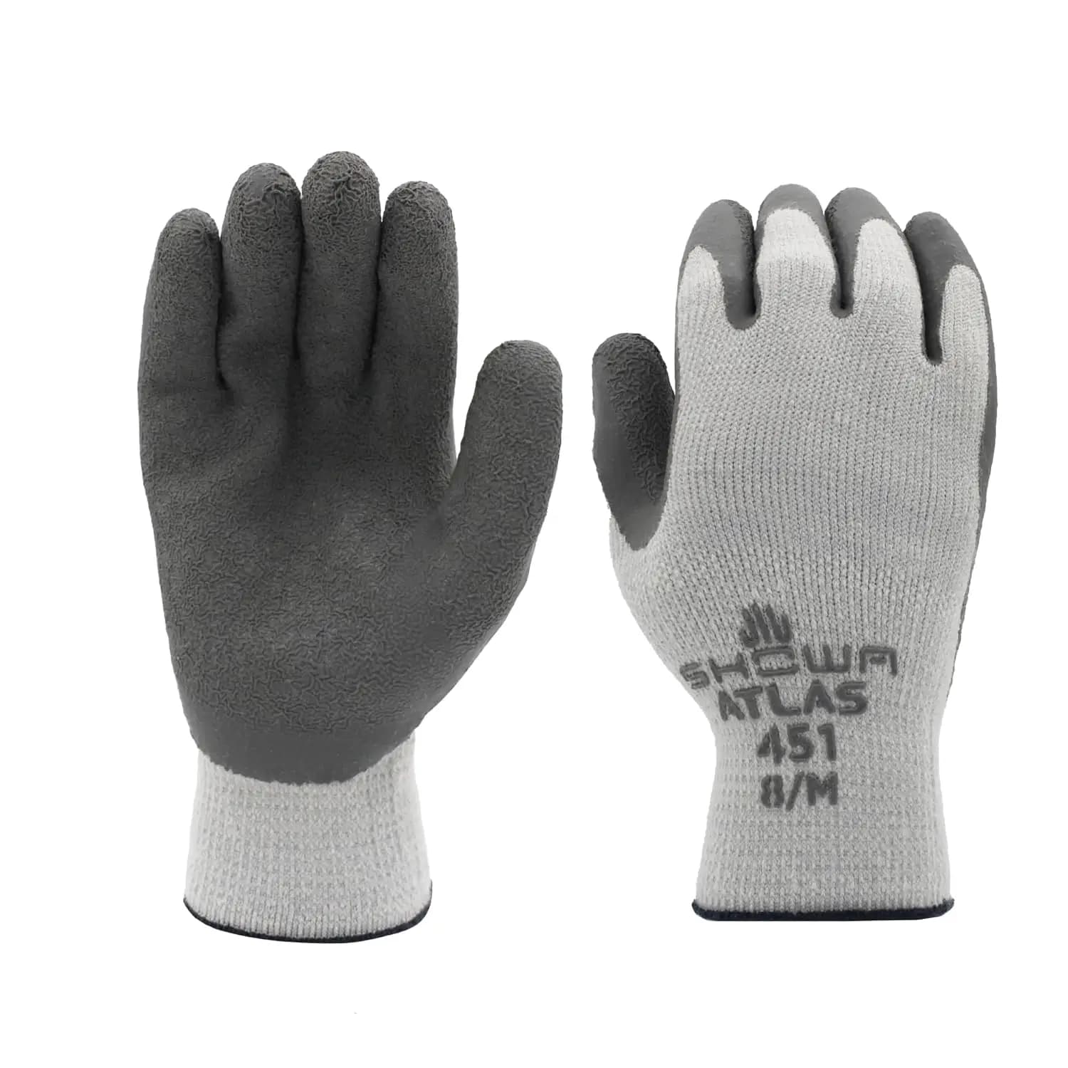 Natural Rubber Latex Palm Coated Insulated Winter Work Gloves with Poly Blend Liner, Large Size (12 Pair)