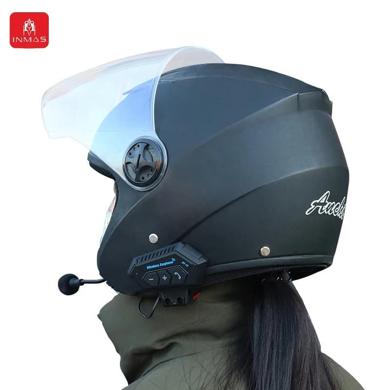 INMAS BT12 Bluetooth headset headset headphones Anti-interference headphones with noise reduction waterproof sports headphones for motorcycle