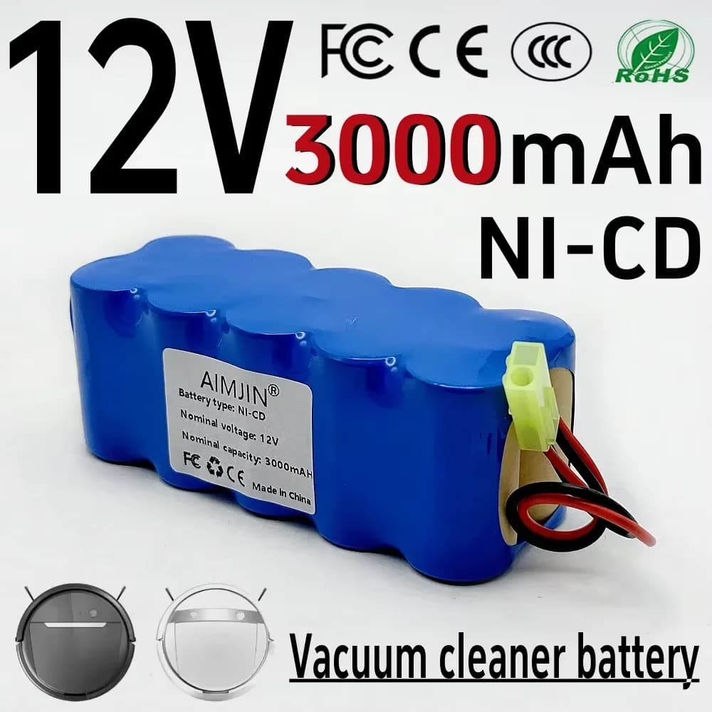 Batteria per aspirapolvere robot 12V per Rowenta 12V RH5488 RH846301 RH846901 RS-RH5205 SC Batteria 12V 3000mAh