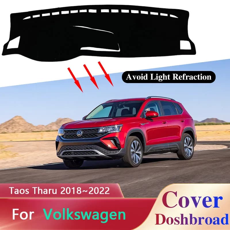 Dashboard Cover Board Mat tappeto Dash mat per Volkswagen Taos Tharu VW 2018 ~ 2022 antiscivolo antiscivolo cuscino parasole proteggi