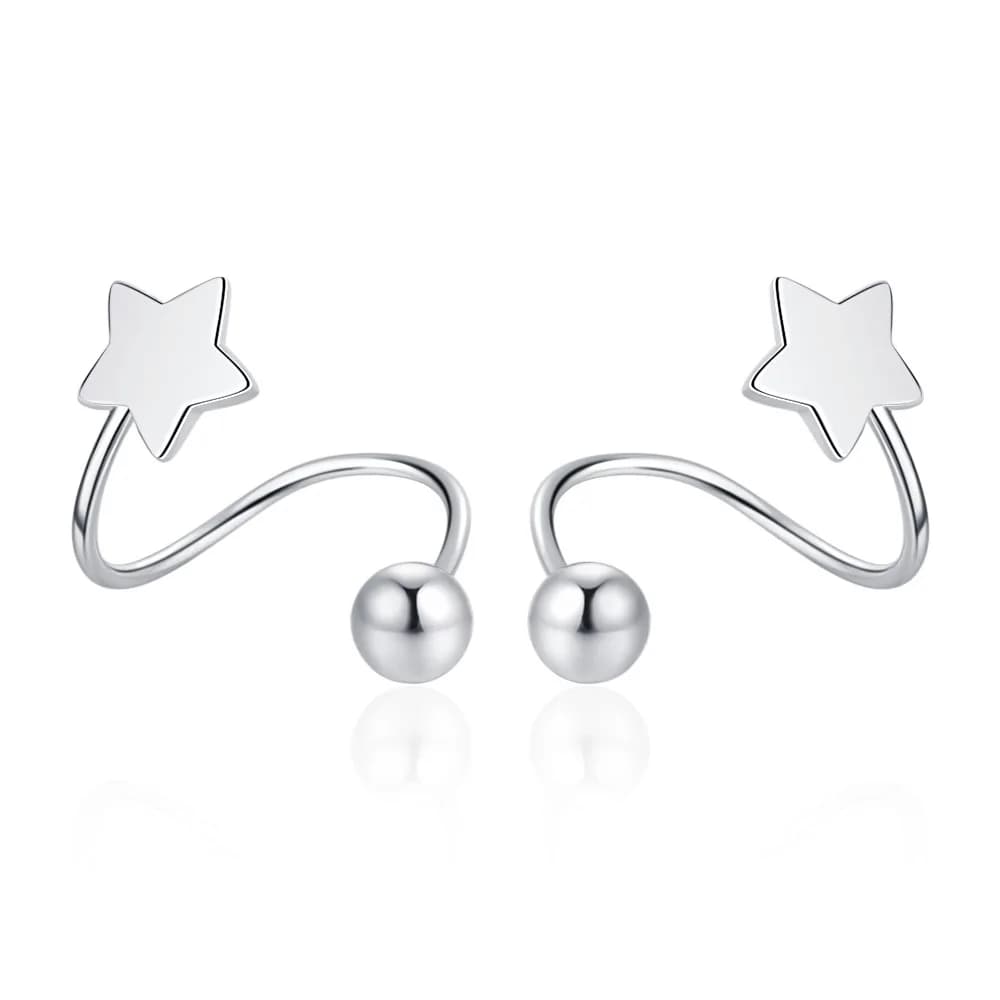 Orecchini in argento sterling 925 Orecchini a stella pendenti Regalo di gioielli per anniversario di matrimonio semplice alla moda per feste di compleanno