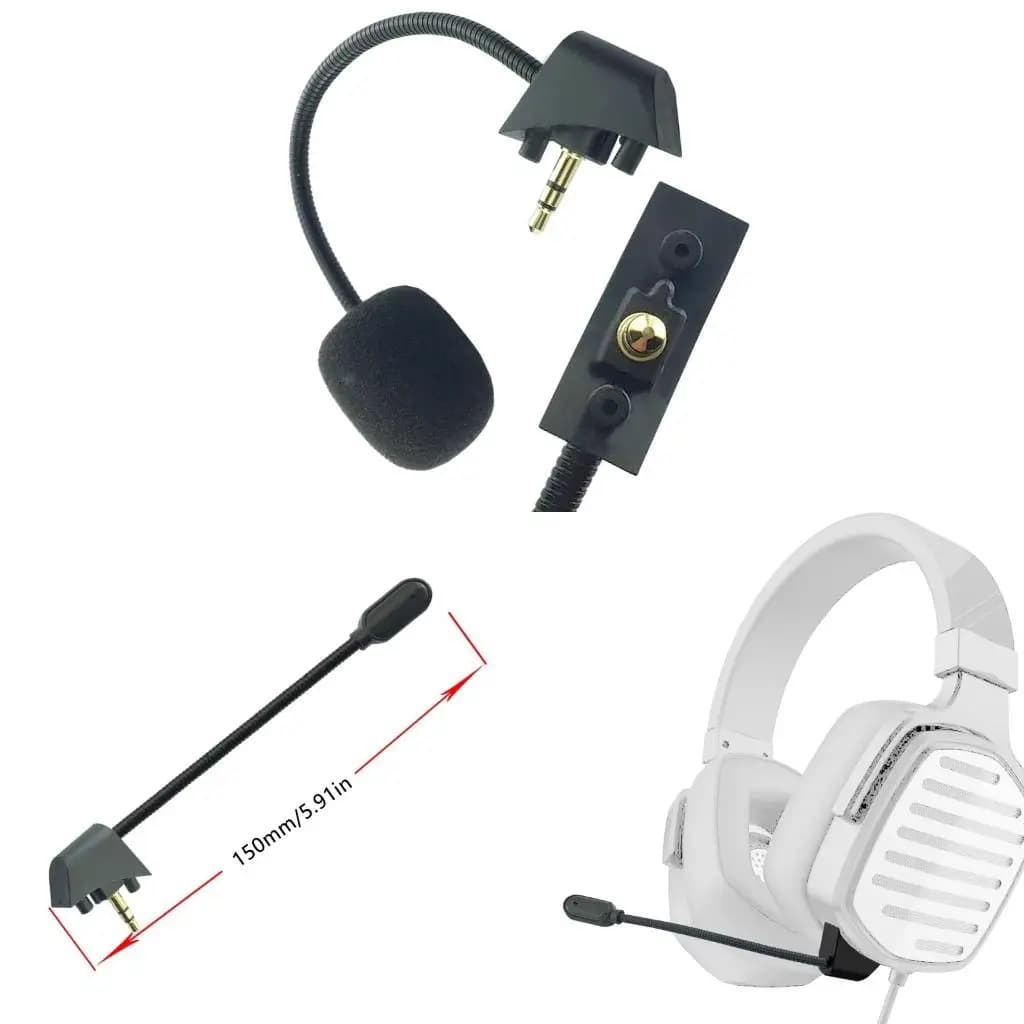 Microphone Replacement for T20 Gaming Headset 3.5mm Detachable Noise Cancelling