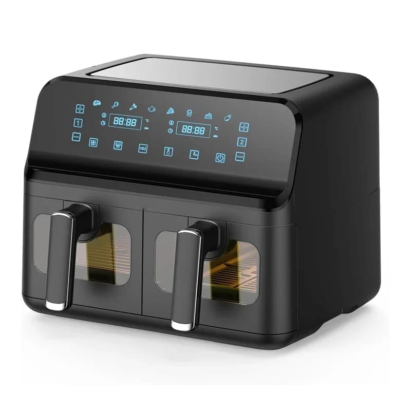 8 Liters Double Air Fryers with Digital Display 2500 W Air Frying Oven Without Healthy Oil Smart Kitchen Appliances