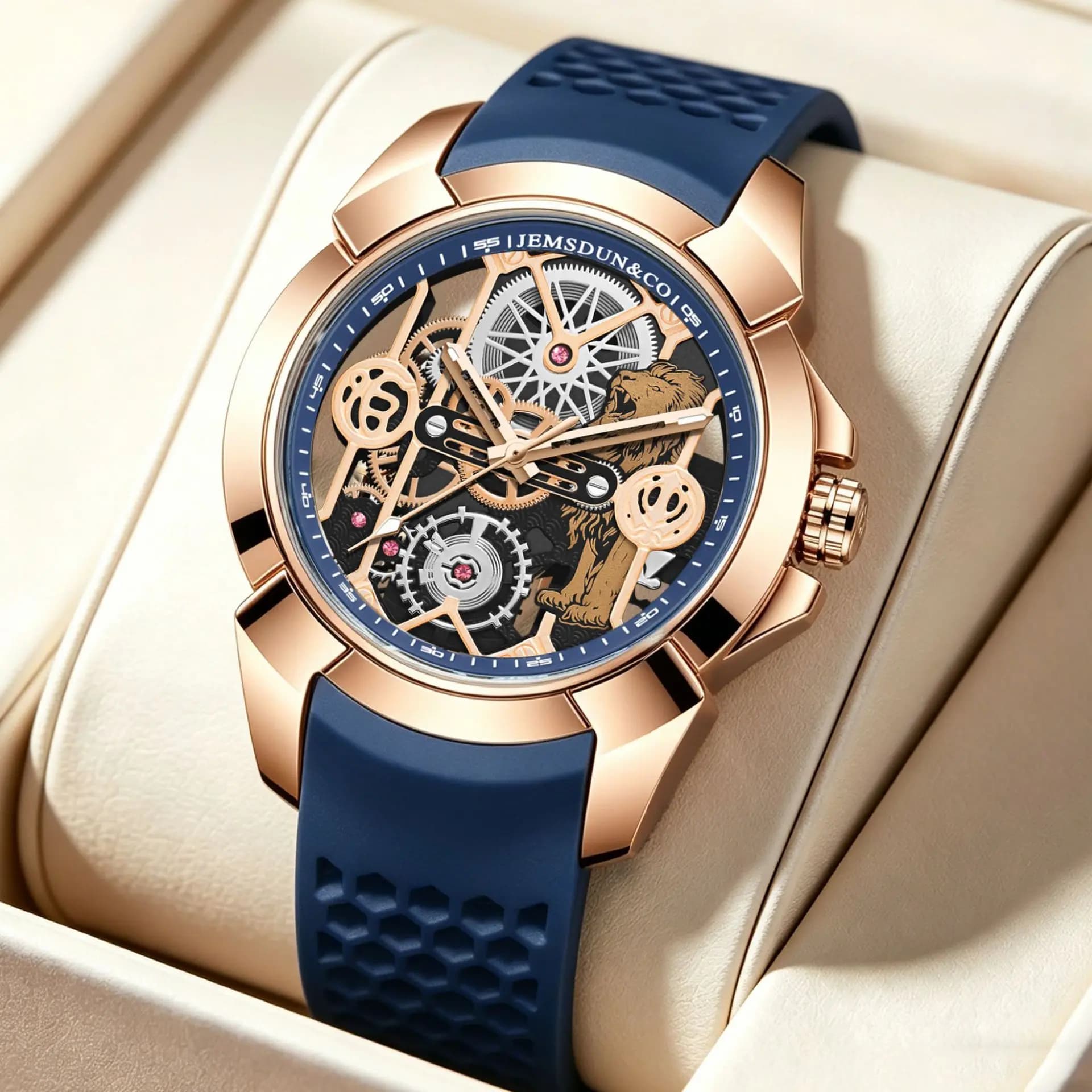 Nuovo orologio alla moda da uomo, design raffinato, elegante e alla moda, con fondello cavo, orologio sportivo di alta gamma, adatto per l'uso quotidiano, adatto agli uomini
